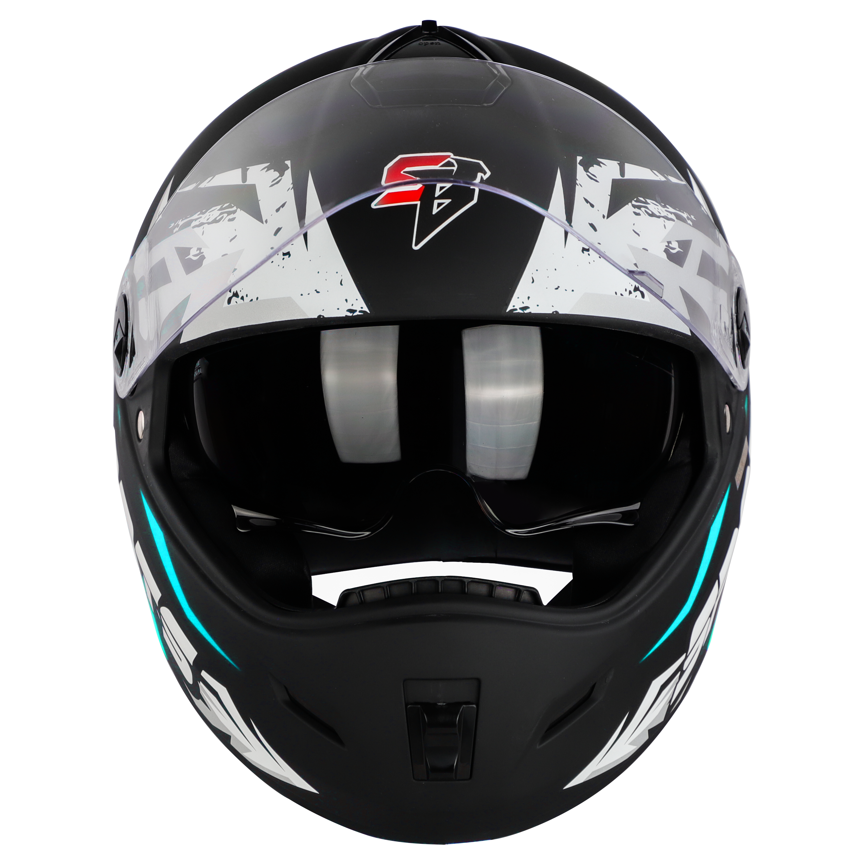 SBH-34 Sports Reflective Glossy Black With Jazz Blue